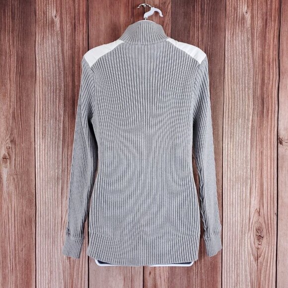 Bjorn Daehlie Womens Size XL Sweater Half Zip Comfy White Gray Wool Blend - Picture 5 of 15